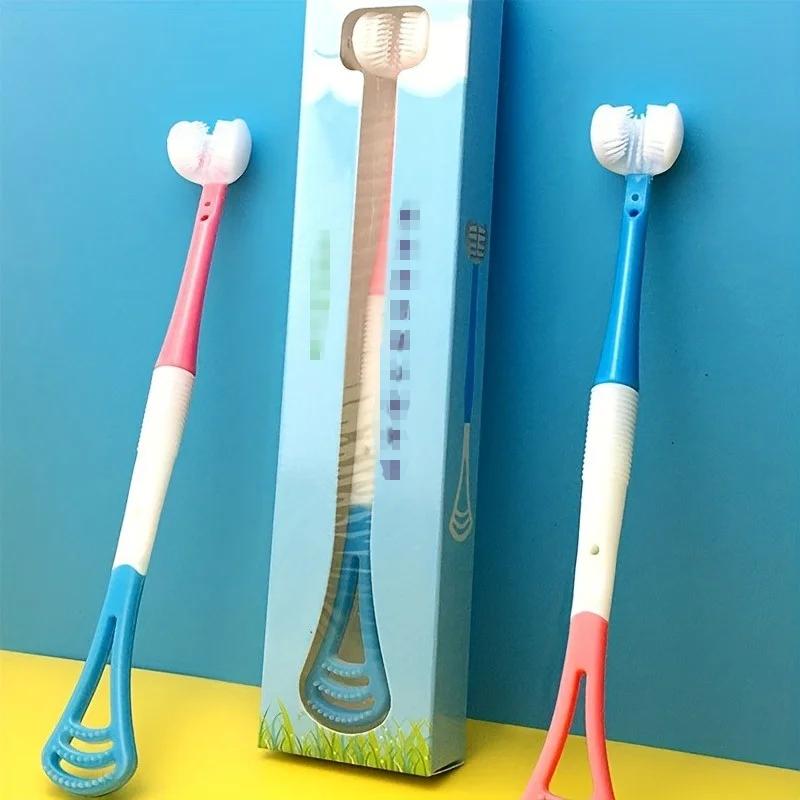 Silicone U-shaped Toothbrush, 360 Degree U-shaped Soft Silicone Brush Head, Household and Travel Dental Care Toiletries