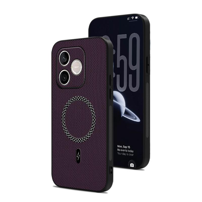 3D Leather Texture Wireless Charging ShockProof Magnetic Case For Honor 600 Lite Honor600Lite 5G Phone Cover