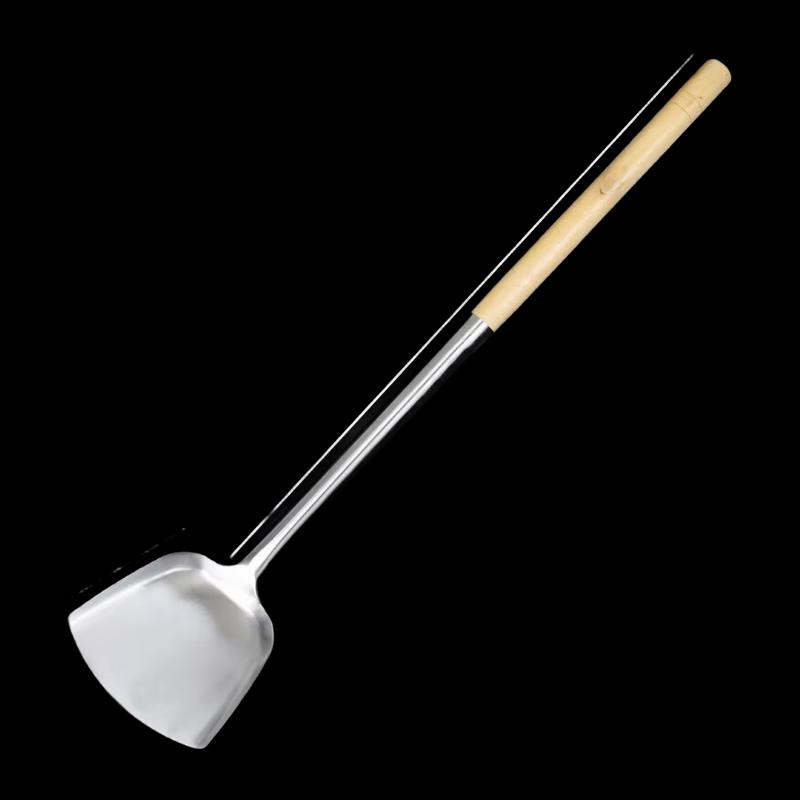 NHZHIW Large Stainless Steel Long Handle Wok Spatula