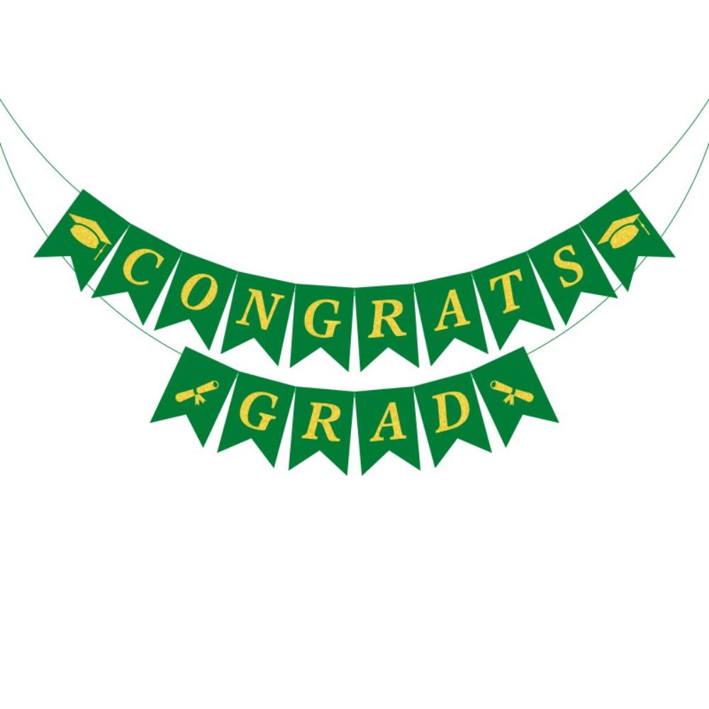 Creative Graduation Banner Garland Reusable Graduation Party Hanging Decorations  Wall Decor