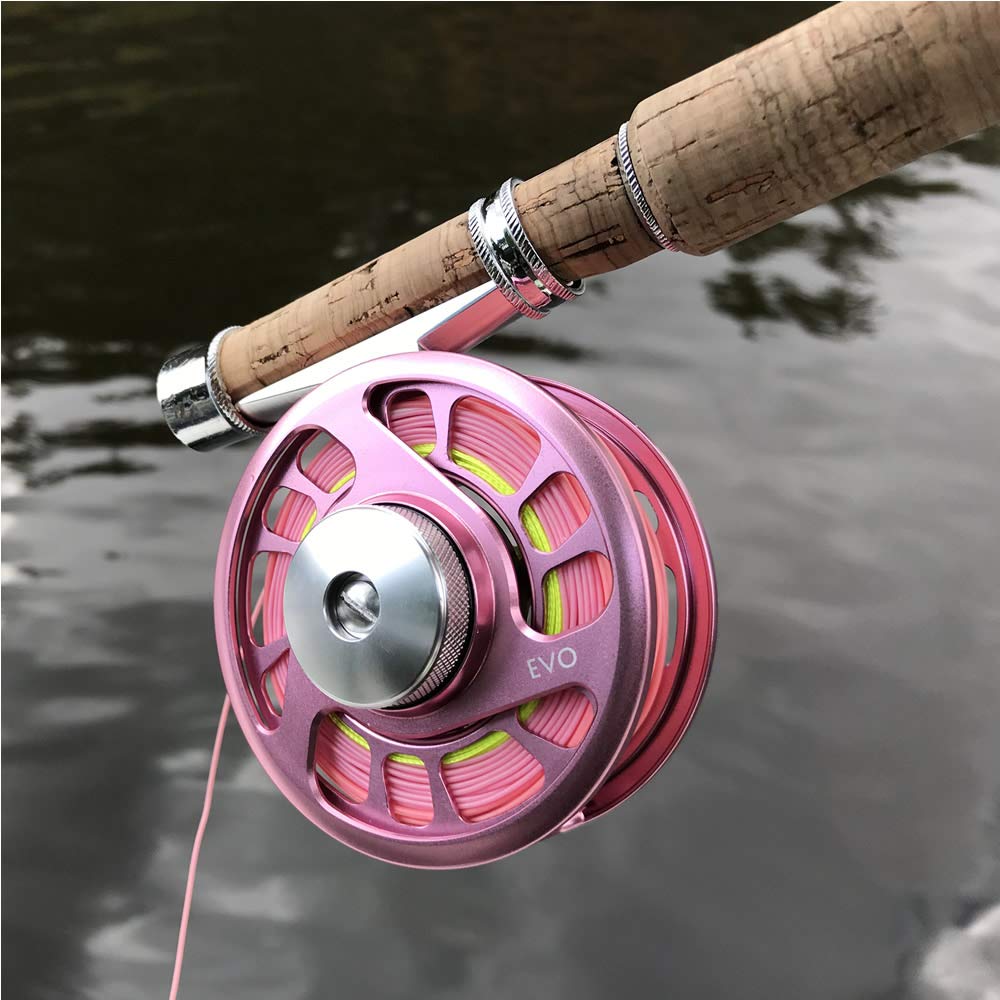 Carretel de mosca river peak evo (#24, amarelo bambu)