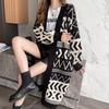 New Spring Clothing Large Size Sweater Jacket Women's Cardigan Loose Women's Lazy Style Long Knitted Jacket Spring and Autumn