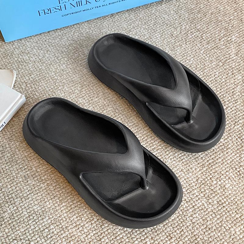 Flip-flops women's summer new beach pinch slippers women's heightening non-slip outer wear seaside
