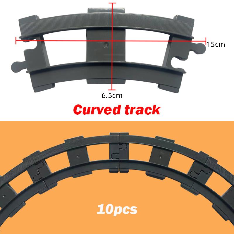 Big Size Train Tracks Building Blocks Straight Curved Uphill Switch Rail Compatible Large Toys for Kids
