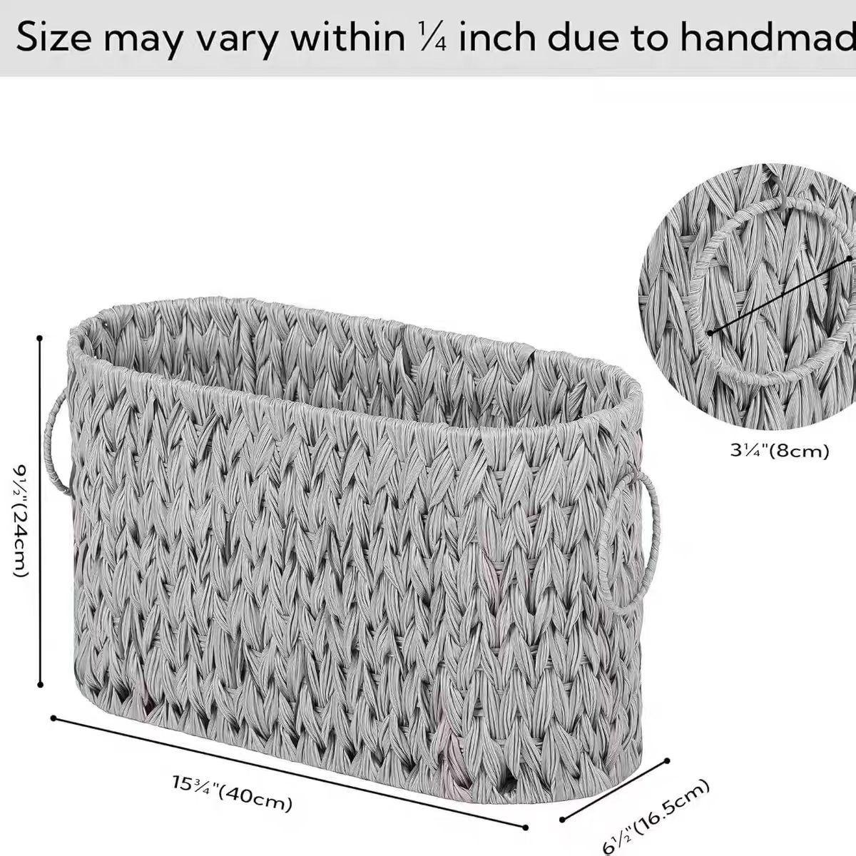 Держатель для туалетной бумаги Стильное хранение туалетной бумаги Плетеная корзина Водонепроницаемая корзина для туалетной бумаги Для домашней организации Ванная комната серый