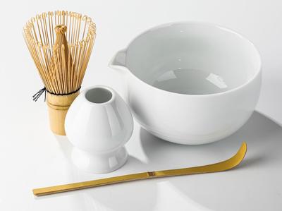 Katakuchi Teeschalenset, Teezeremonie-Utensilien, Katakuchi Matcha-Schale, Teebesen (100-teiliges Set), Teequirlständer, Teelöffel
