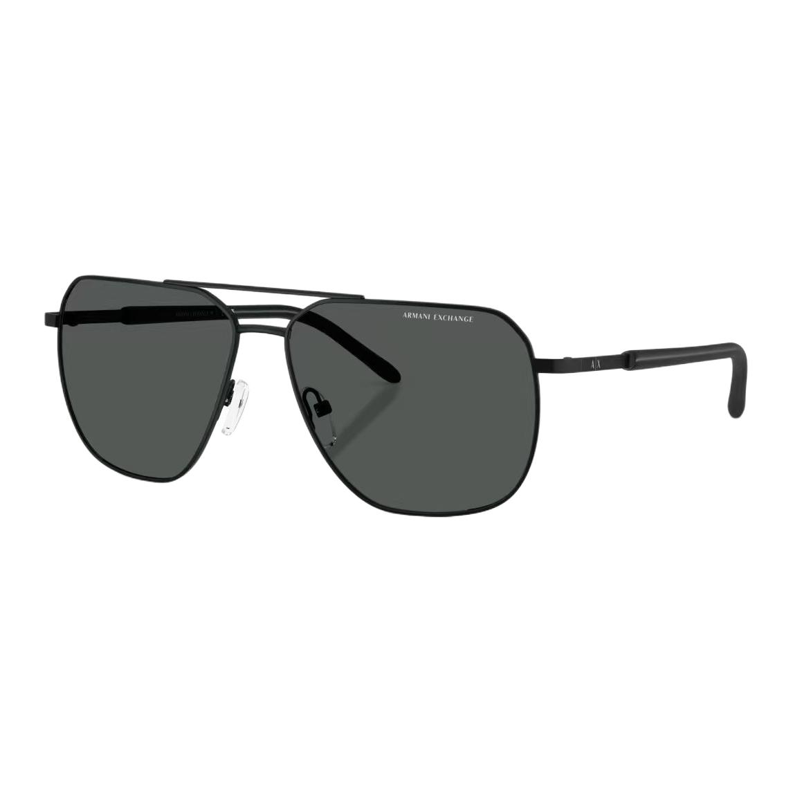 Emporio Armani Original Design Metal Pilot Sunglasses Men sunglasses Matte-Black 0AX2057S-600087 59,Matte Black