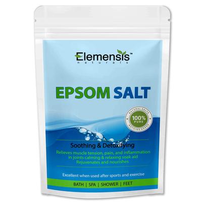 Elemensis Naturals Epsom Salt Granule(Magnesium Sulphate) For Bathing, Relaxing Foot and Pain Relief Therapeutic Spa Treatment & Refreshing Body, 1k
