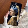 Johannes Vermeer Hoesje Voor iPhone 16 15 13 12 Mini 11 14 Pro Max Cover Voor iPhone 16 15 XR X XS MAX 7 8 Plus