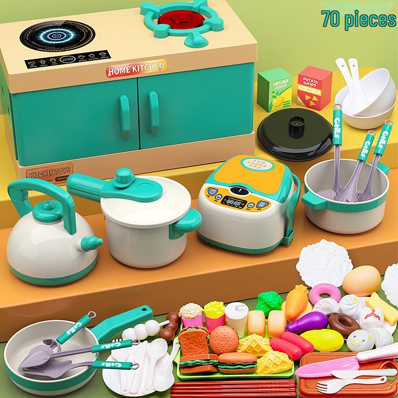Children's Pretend Play Kitchen Set - Cooking Toys for Boys & Girls Ages 3 to 6