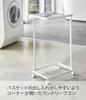 Yamazaki Jitsugyo Laundry Wagon Basket White W41 X D30 X Tower Laundry Basket with Casters Large Capacity 3351 + Approx. H93.5cm