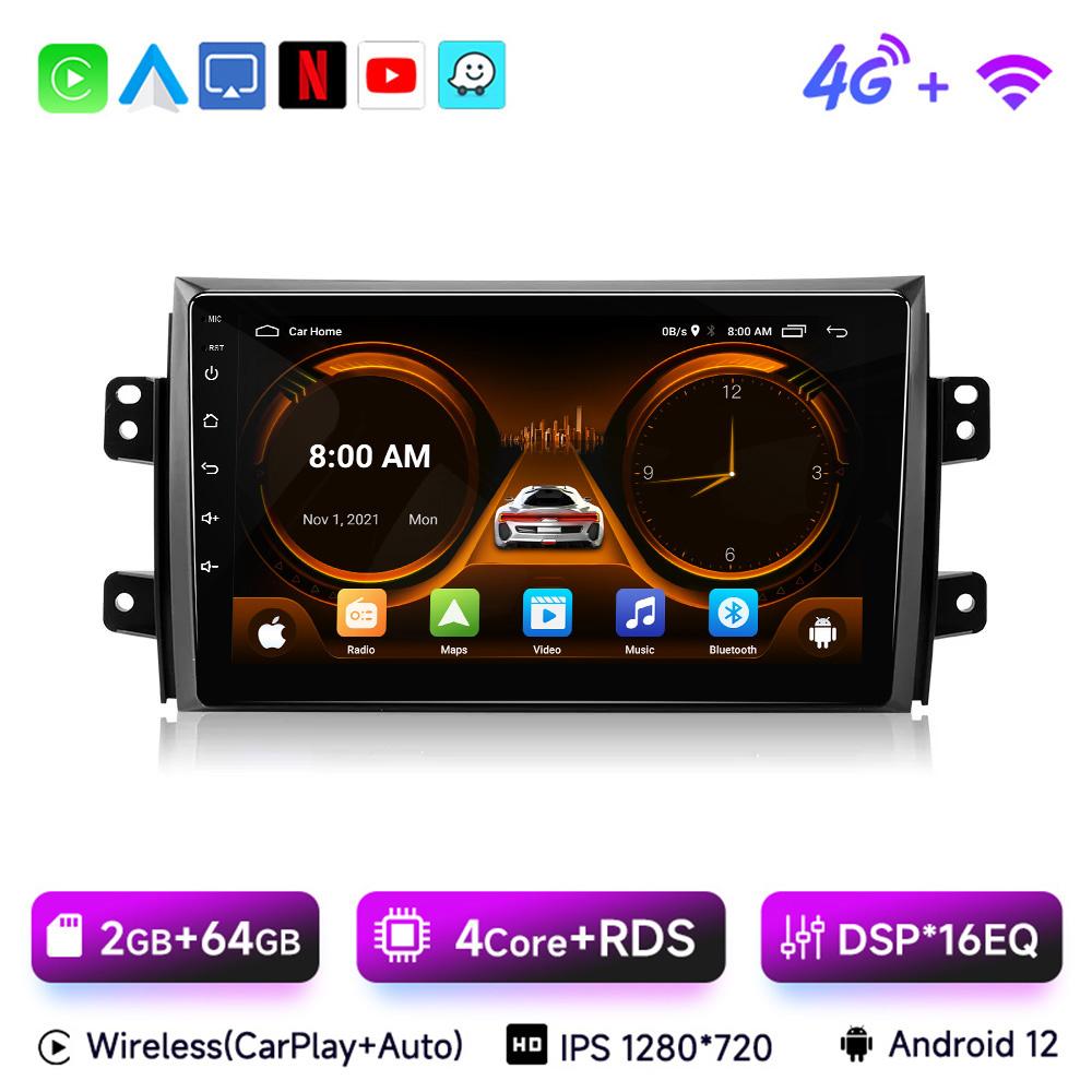 2 DIN Car Android 13 Car Radio Multimedia Video Player For Suzuki SX4 2006-2013 2 Din Carplay Auto Navigation GPS Radio Stereo