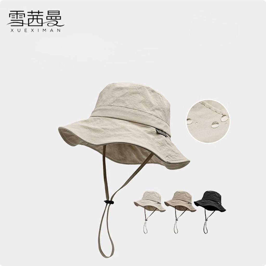 Xueqiman Quick-Dry Outdoor Sun Protection Hat Women's New UV Protection Mountaineering Hat Summer Couple Sunshade Bucket Hat Men's Style