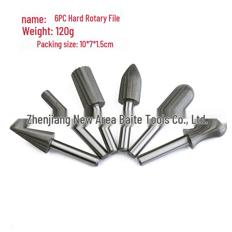 Black Wolf Tooth Rotary File Set for DIY Woodworking & Electric Grinding