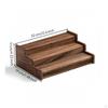 Scaffale Espositore a Tre Livelli Graduato Legno Naturale per Scrivania
