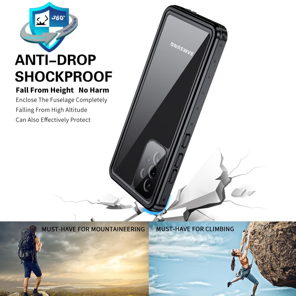 REDPEPPER For Samsung Galaxy A52s 5G/A52 5G/A52 4G Case IP68 Waterproof PC+TPU Phone Cover