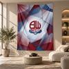 Decorative Tapestry,Bolton Wanderers FC Printed Wall Art, Lightweight Wall Hanging For Bedroom Background