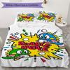 Bubble Bobble Pattern Bedding,Quilt Set Quilt Cover Pillowcase Home Birthday Gift(1 * duvet cover + 2 * pillowcase, without core)_lx