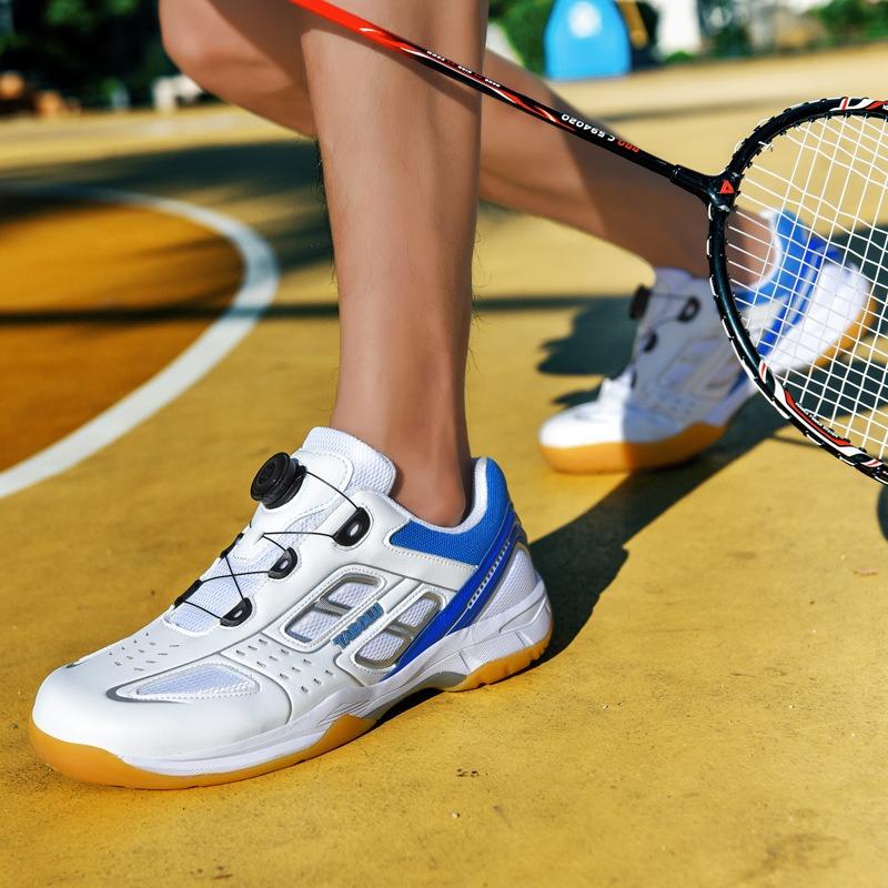 Men's table tennis shoes rotating buckle net shoes women's outdoor indoor youth badminton training sports shoes trendy shoes