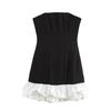 Jnleaog Spring New Arrival Women's Clothing Fashion Style French Fashion Design Black and White Contrast Color Sexy Strapless Dress