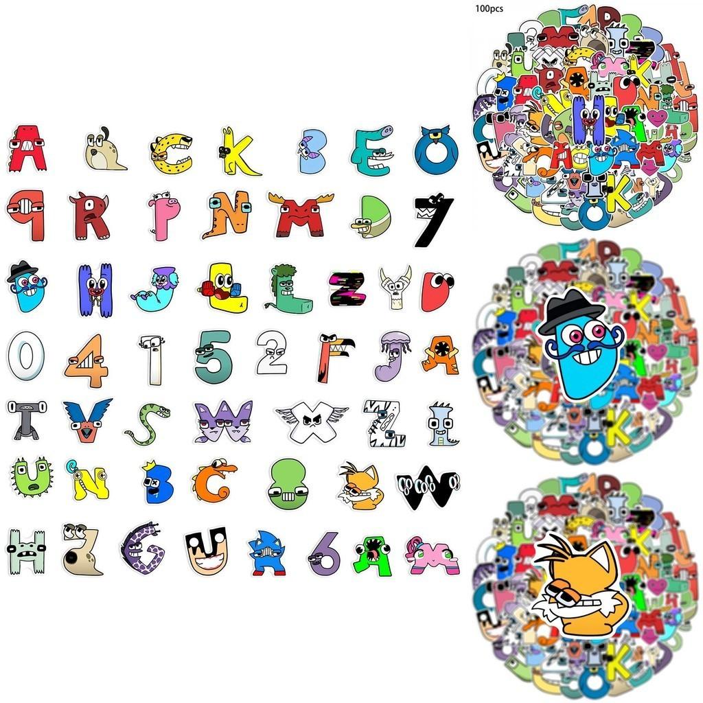 100 Stück Alphabet Lore Poppy Roblox Aufkleber Wasserdicht Dekor Baby Lern Geschenk