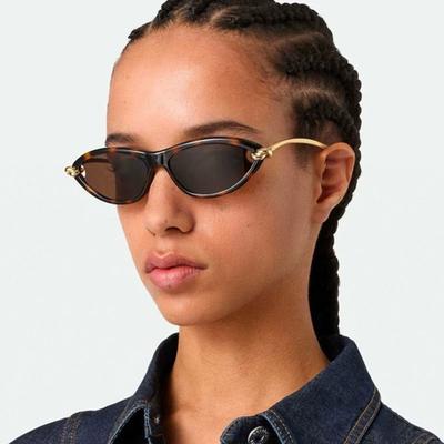 Y2K Vintage Cat Eye Sunglasses Women Men Luxury Designer Sun Glasses Punk Sexy Metal Rope Shades UV400 Protection