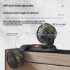 Dual Head Car Fan For Back Seat 3 Speeds Usb Car Rear Headrest Fan For Kids Baby Extender Arm 360°Rotatable Air Cooling Fan
