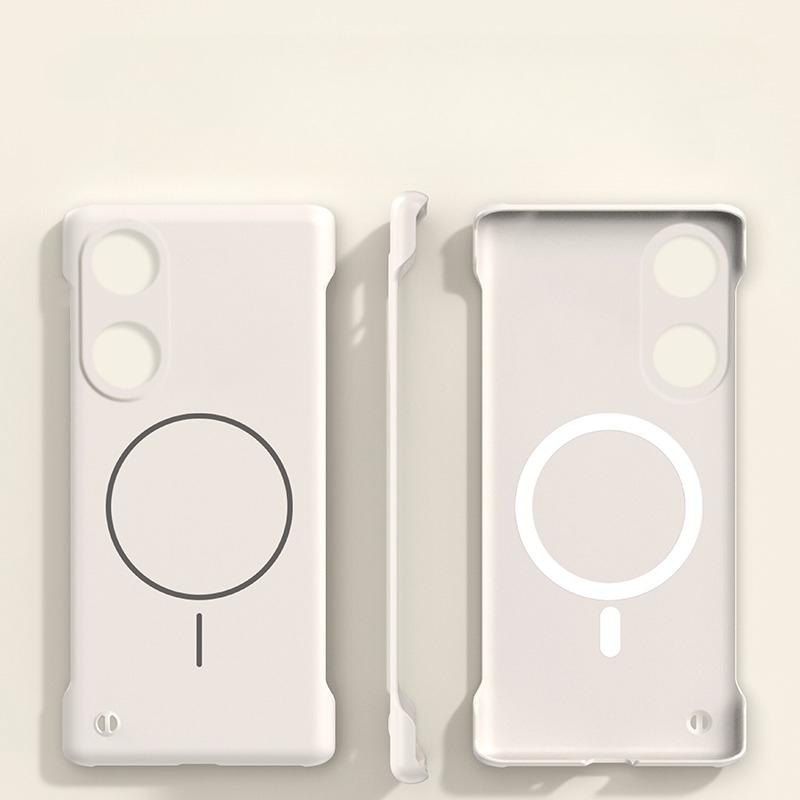 Ultra Thin Frameless Magnetic Case for OPPO A1 A98 A58 4G A55 A54 A18 A38 A17 A17K Magsafe Hard PC Matte Cover Shell Funda