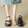 Platform Sandals for Women's Summer New Heightening Muffin Roman Shoes with Open-toed Sandals and Beach Sandals for Women