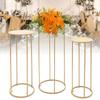 Pedestal Columna Alto para Exhibición de Pasteles, Base Redonda para Pasteles, Decoración de Boda y Cumpleaños, Cilindro Dorado para Plantas