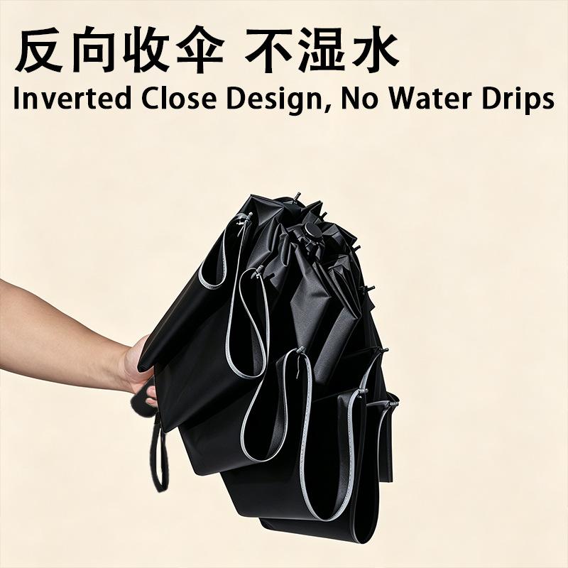 Customized spot automatic ten-bone vinyl umbrella sunscreen automatic umbrella enlarged windproof three-fold umbrella wholesale source manufacturer
