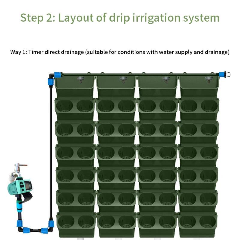 İstiflenebilir Duvar Saksısı Bahçe Plastik Saksılar Kendiliğinden Sulama Çiçek Torbaları Duvara Asılan Dikey Sukulentler Bitki Bonsai Ev Aletleri