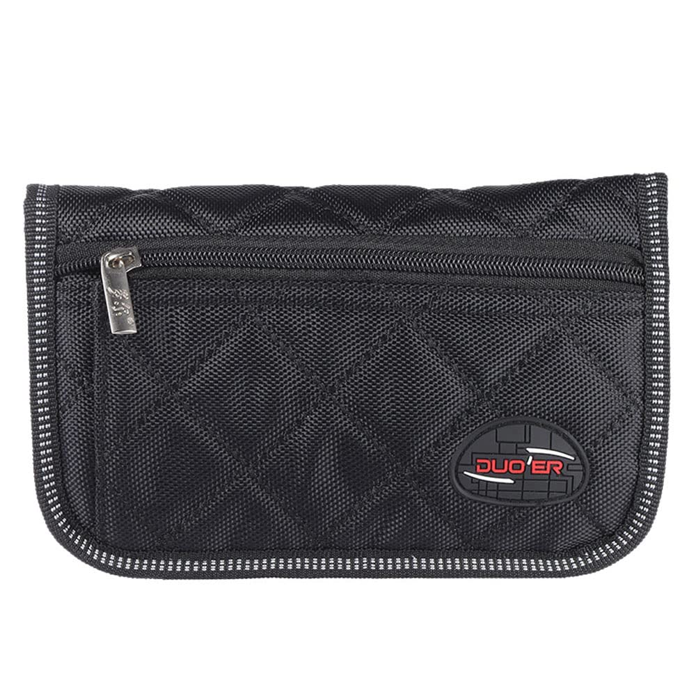 Mouthpiece Pouch, Durable Trombone Euphonium Trumpet Mouthpiece Pouch Bag with 4 Soft Compartments, Black