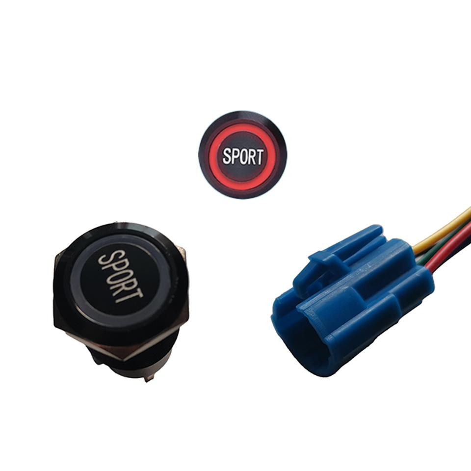 19Mm Metal Push Button Switch 1No1Nc Momentary Latching Ip67 E60 Car Start Ignition Push Button Switch With Led Light 12V 24V