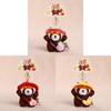 Portachiavi Peluche Animale con Tessuto a Pelo Corto per Regalo e Accessori da Viaggio