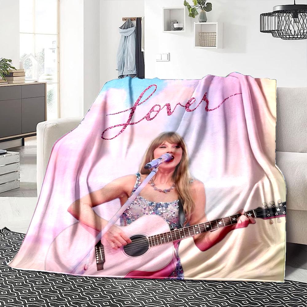 Pink Guitar Dreams Blanket Soft Throw Blanket For Home Bedroom Bed Sofa Travel Office Solid Christmas Blanket