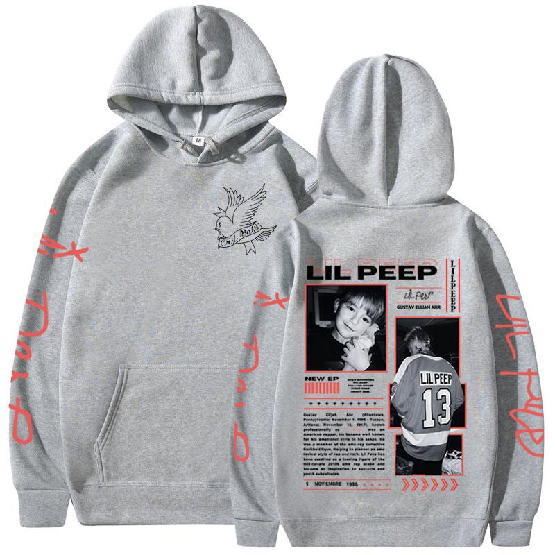 Raper Lil Peep Crybaby Hellboy Bluzy z kapturem Moda Hip Hop Retro Bluzy Męskie Odzież Luźne Długie Rękawy Polarowe Swetry