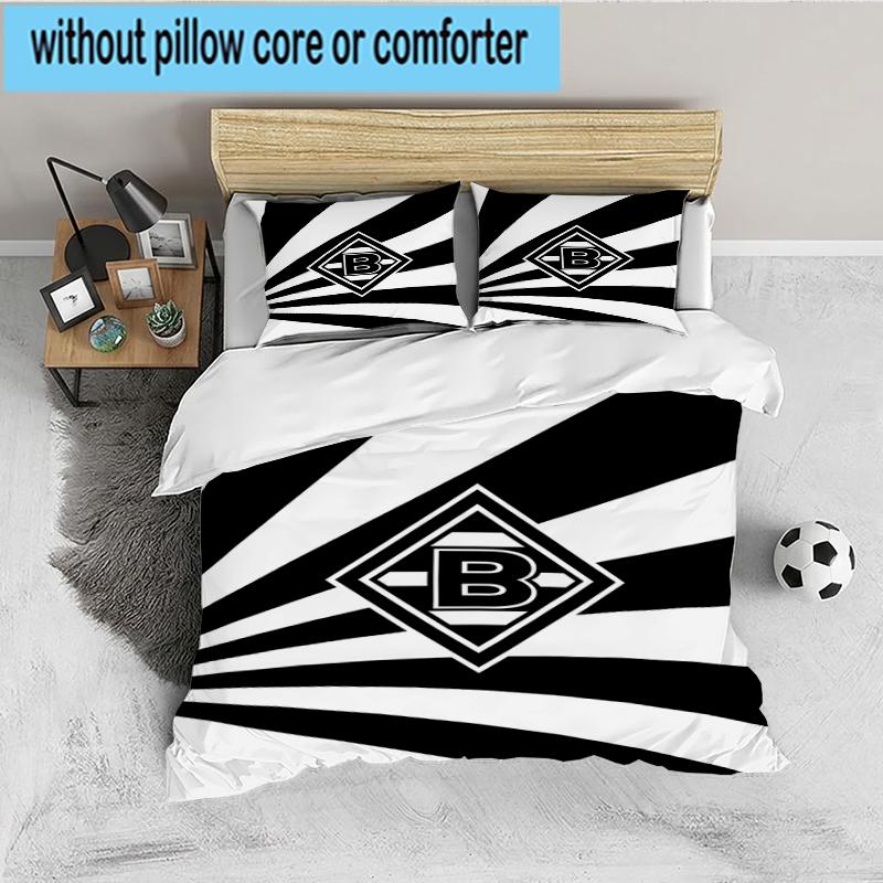 3PCS Monchengladbach Emblem Bedding set,Ideal For1pc Duvet Cover And 2pcs Pillowcases Perfect for Christmas gift,Ideal for Bedroom, Dormitory