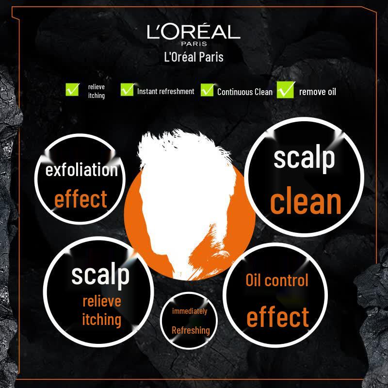 L'Oréal Men's Charcoal Fresh Anti-Dandruff Shampoo