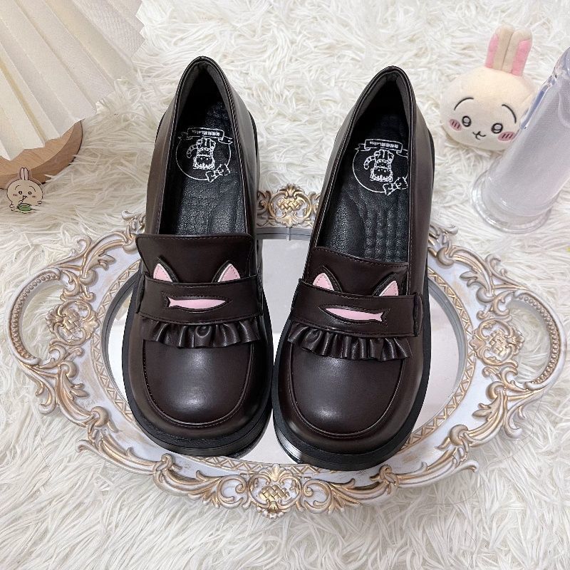 Sweet Puff College Wind 2025 New Tall and Skinny JK Uniform Shoes Super Soft and Comfortable Student Shoes Lolita