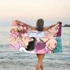 1pc KPop Demon Hunters SAJA BOYS1 Beach Towel, Beach and Seaside Swimming Pool Equipment, Fashion Pattern, Rectangular, Travel Essentials
