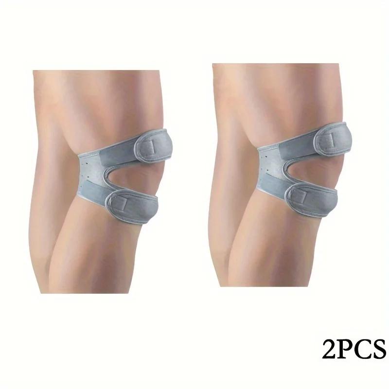 

1pc/2pcs Adjustable Nylon Chloroprene Rubber for Running, Sports, Cycling, Gym, Silicone Elastic Knee Sleeve золотой