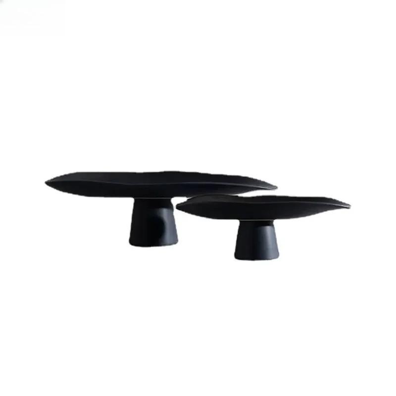 Ceramic High Leg Fruit Plate Creative Snack Storage Tray Dry Fruit Tray Dessert Trays Cake Trays Decorative Household Products