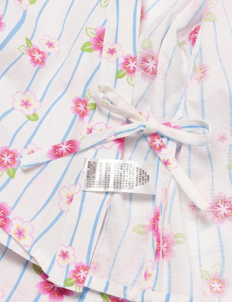 Yukata Summer Separate Easy to with Obi Traditional Japanese Retro Perfect for Summer Evening Bon Odori Obon and Gifts Kawazakura Girls' (Kids'