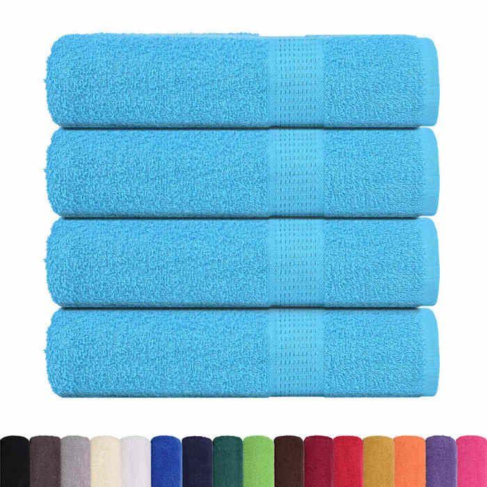 VidaXL Serviettes de bain 4pcs turquoise 100x150cm 360 g/m² 100% coton, serviette, ensemble de serviettes de bain, serviette 136981