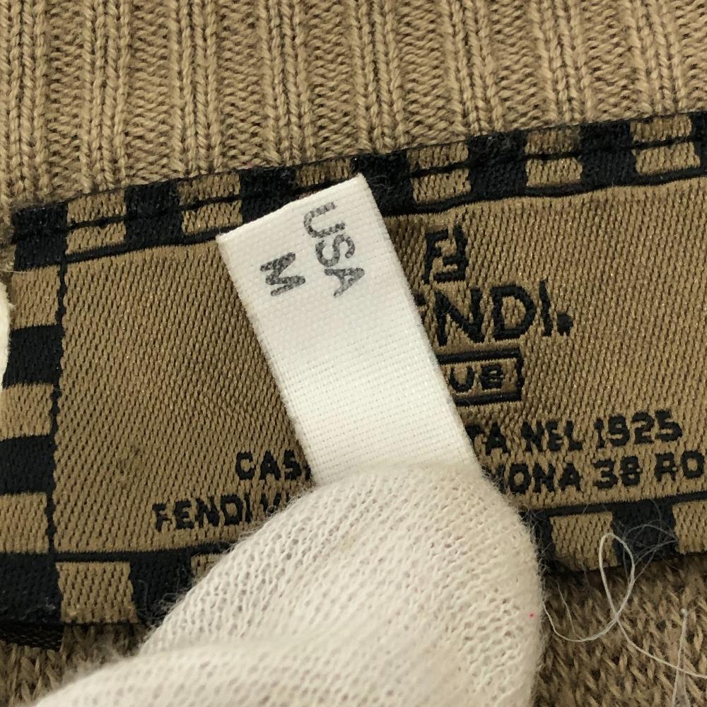 FENDI Fendi Club Zucca Pecan FF Logo Apparel tops long sleeves sweater