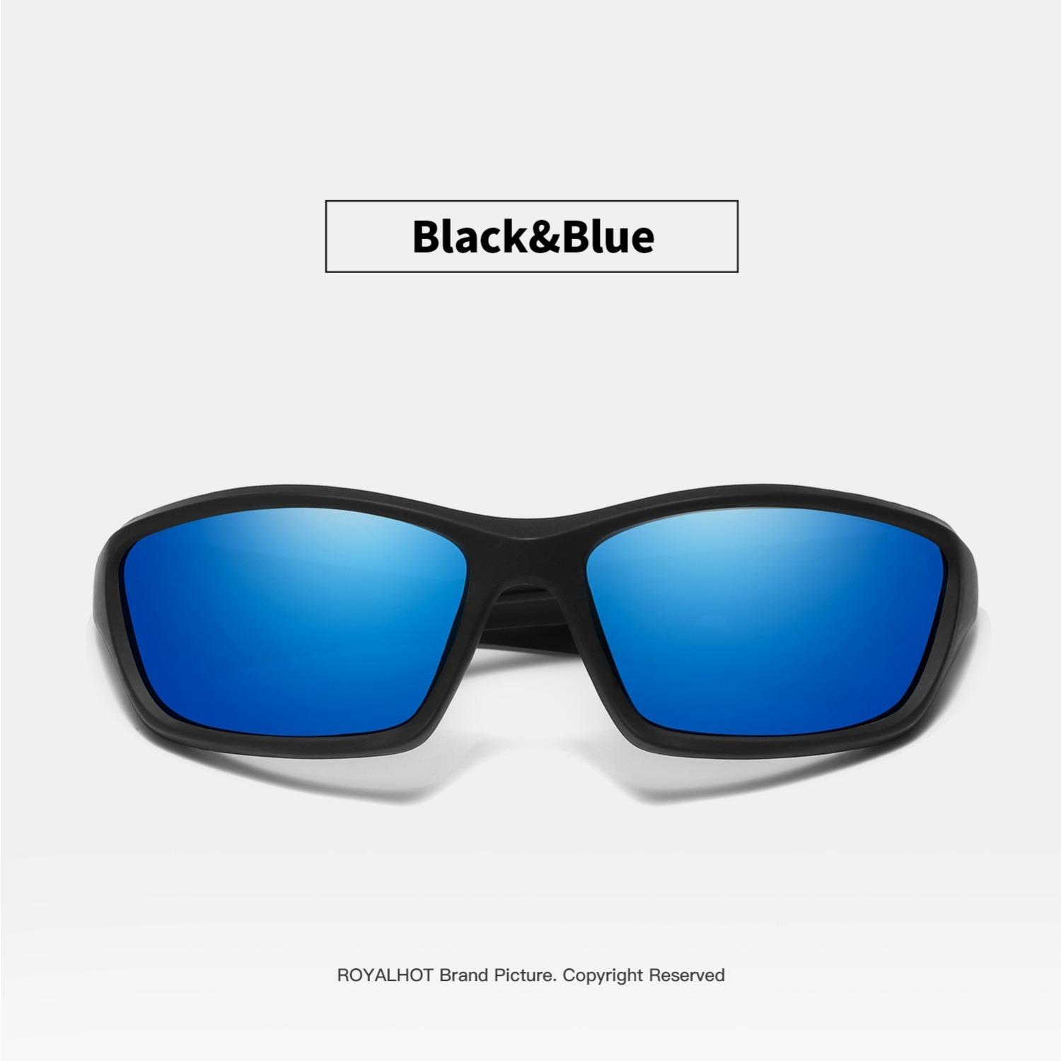 RoyalHot унисекс поляризационные спортивные солнцезащитные очки в квадратной оправе — фото 13