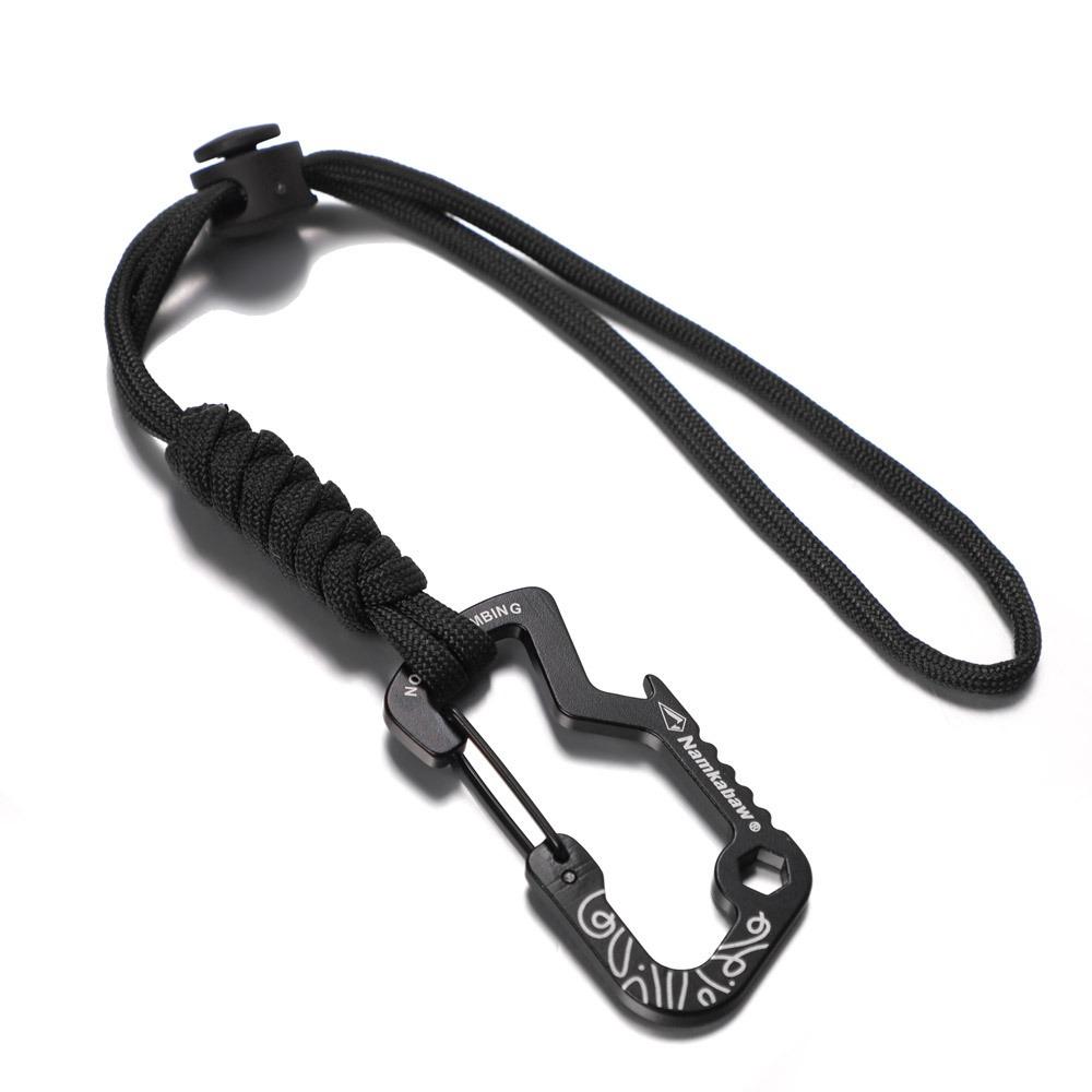 2Colors Outdoor Hook Carabiner with Paracord Keychain Emergency Gear  for Camping Hiking