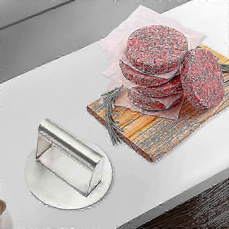 Stainless Steel Burger Press, Round Burger Smasher, Professional Griddle Accessories Kit, Grill Press XKS