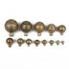 1-15pcs Vintage Tiger Head Brass Bells 13 Sizes Ethnic Copper Small Bell For Key Chain Pet Collar Crafts DIY Supplies Home Decor